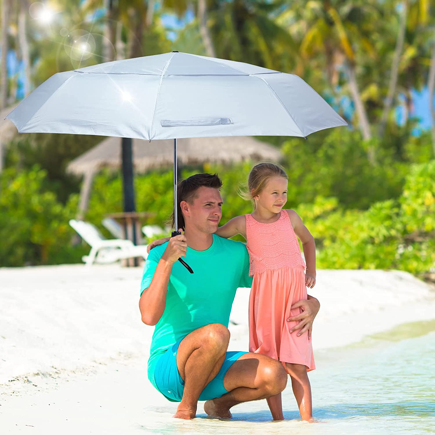 Custom umbrella 3 Pcs Automatic Open Close Golf Umbrella Folding Windproof - Image 6