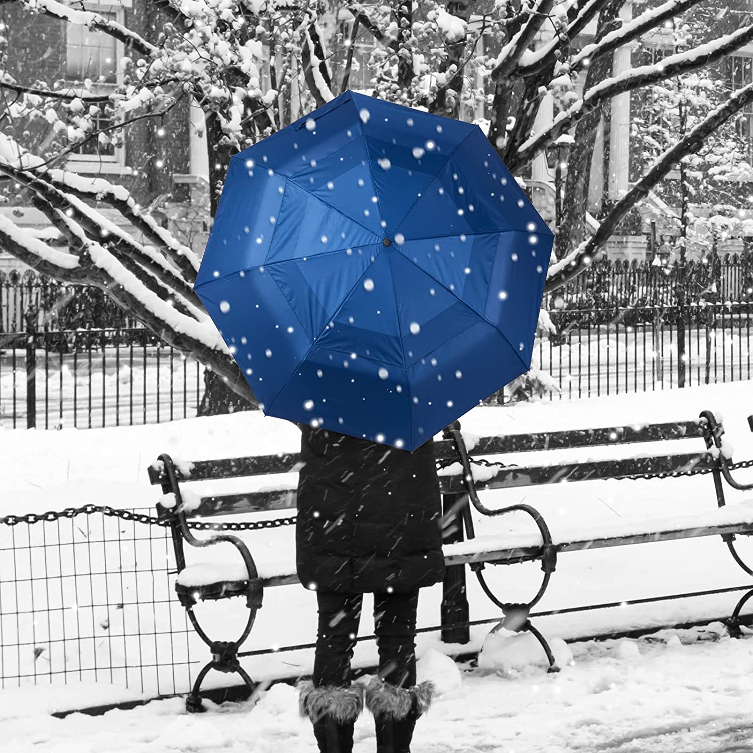 Custom umbrella 3 Pcs Automatic Open Close Golf Umbrella Folding Windproof - Image 7