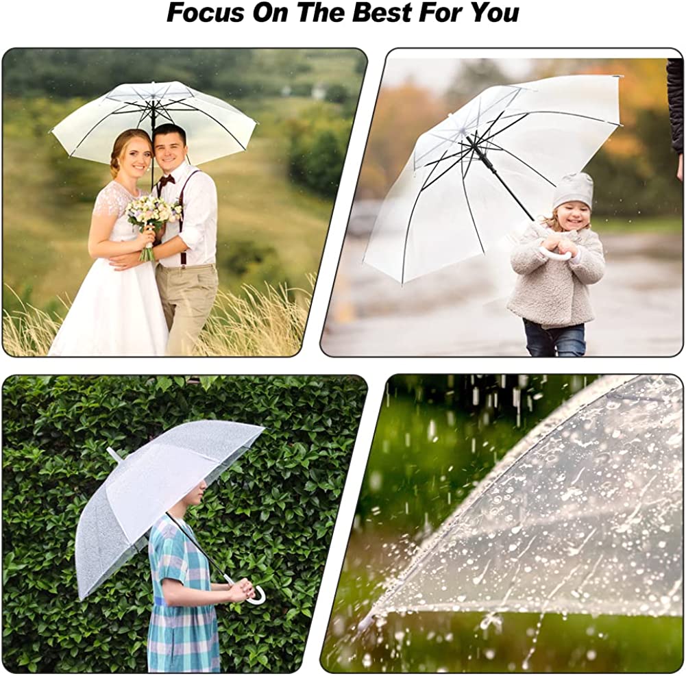 Custom Wedding Umbrellas 30 Pieces Umbrella Wedding Style Bulk Auto Open J Hook - Image 7