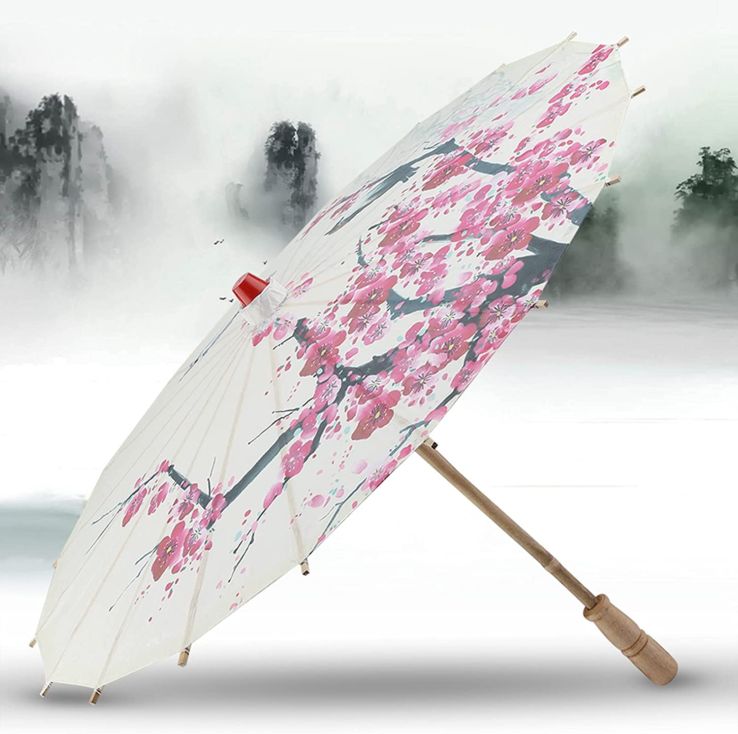 Logo parasol Umbrellas With Your Brand Paper Umbrella Parasol Plum Blossoms Japanese Chinese Paper Umbrella for Wedding - Image 2