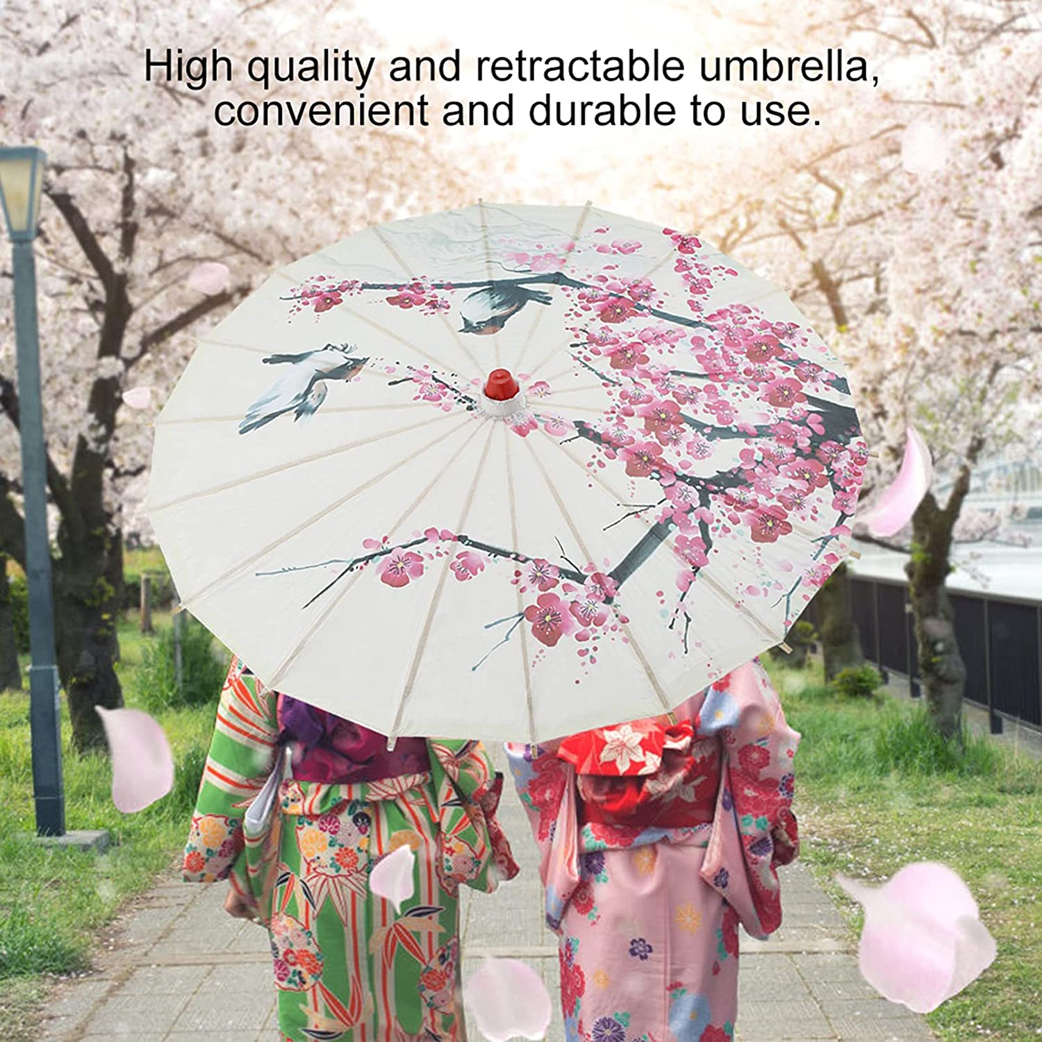 Logo parasol Umbrellas With Your Brand Paper Umbrella Parasol Plum Blossoms Japanese Chinese Paper Umbrella for Wedding - Image 4