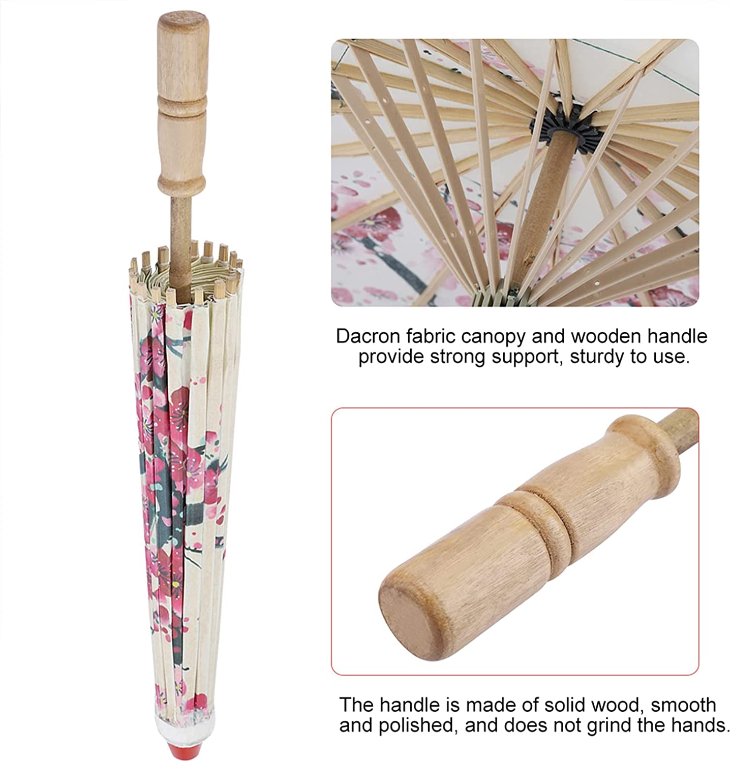 Logo parasol Umbrellas With Your Brand Paper Umbrella Parasol Plum Blossoms Japanese Chinese Paper Umbrella for Wedding - Image 5