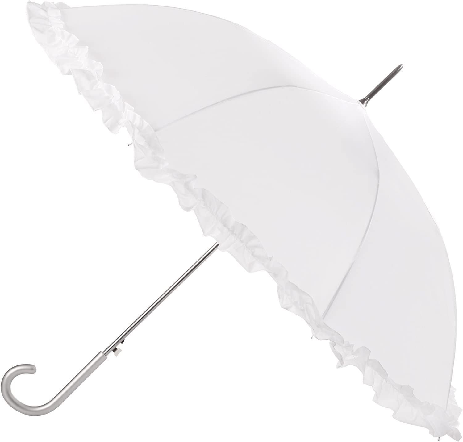 Custom Wedding Umbrellas Women's Auto Open Ruffle Stick Umbrella