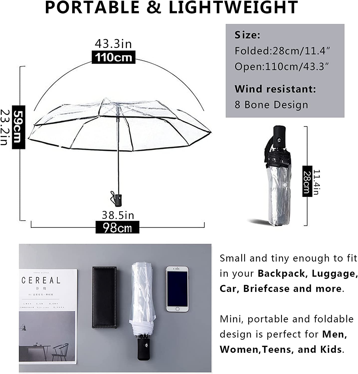 Custom Wedding Umbrellas Clear Umbrella Women's Clear Bubble Umbrella Automati - Image 3