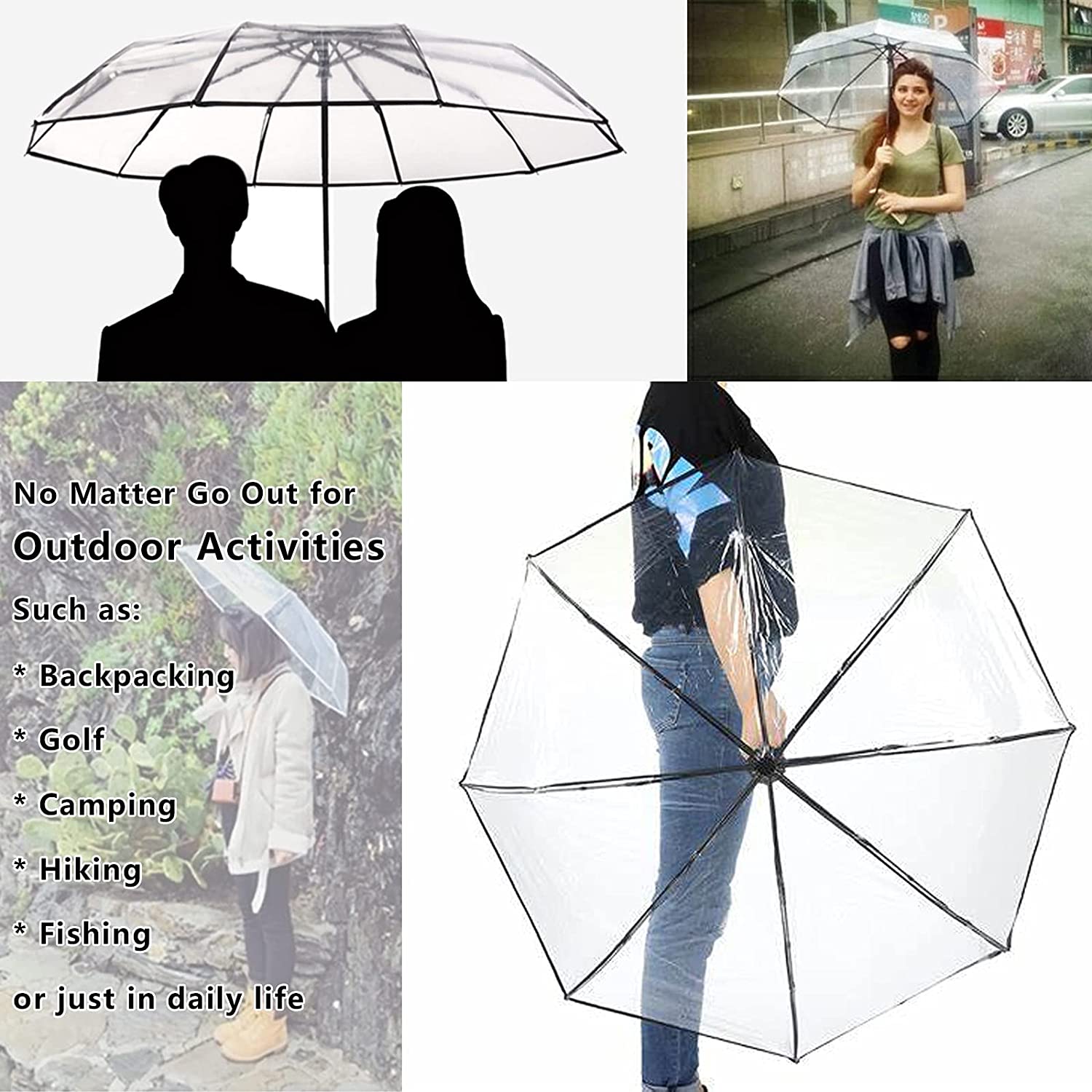 Custom Wedding Umbrellas Clear Umbrella Women's Clear Bubble Umbrella Automati - Image 5