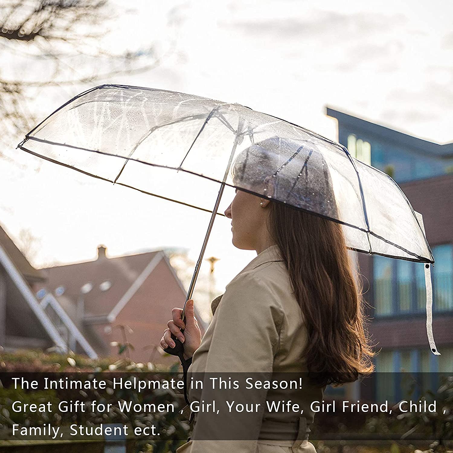 Custom Wedding Umbrellas Clear Umbrella Women's Clear Bubble Umbrella Automati - Image 6