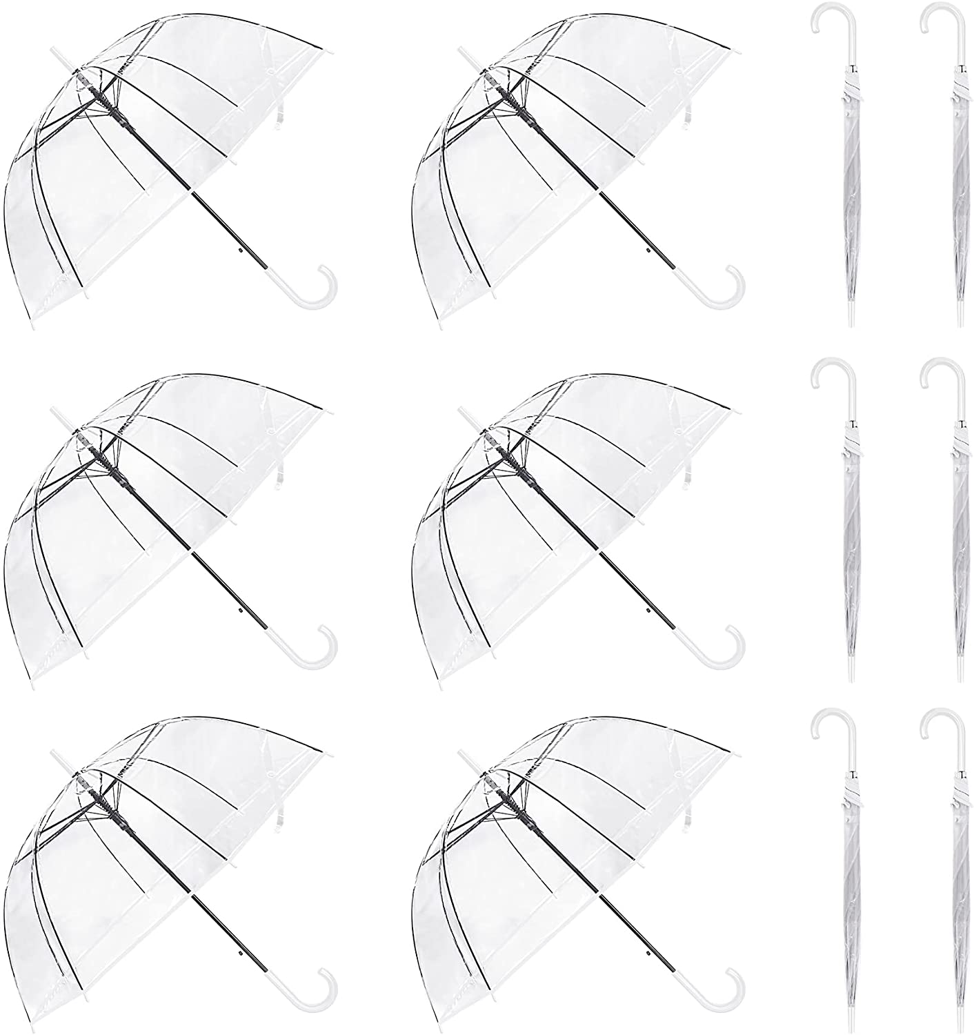 Custom Wedding Umbrellas Clear Umbrella Wedding Rain Transparent Bulk Umbrella