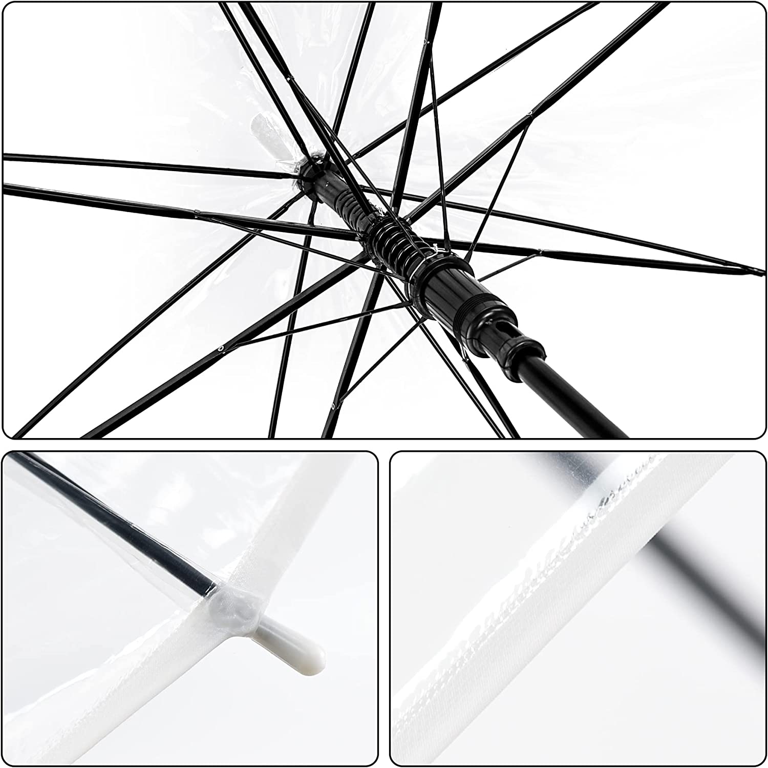 Custom Wedding Umbrellas Clear Umbrella Wedding Rain Transparent Bulk Umbrella - Image 4