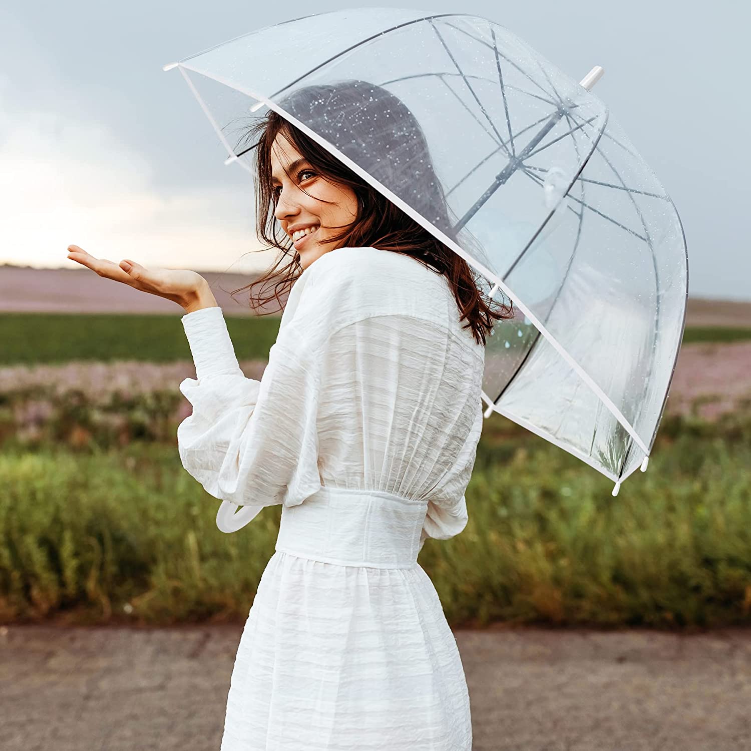 Custom Wedding Umbrellas Clear Umbrella Wedding Rain Transparent Bulk Umbrella - Image 7