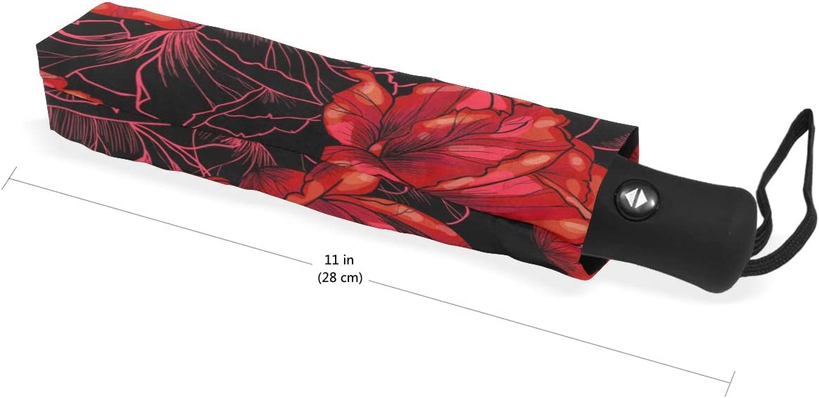 Logo parasol Umbrellas With Your Brand Red Roses Flower Auto Umbrella Open Close Windproof Travel Vintage Umbrella Light - Image 5