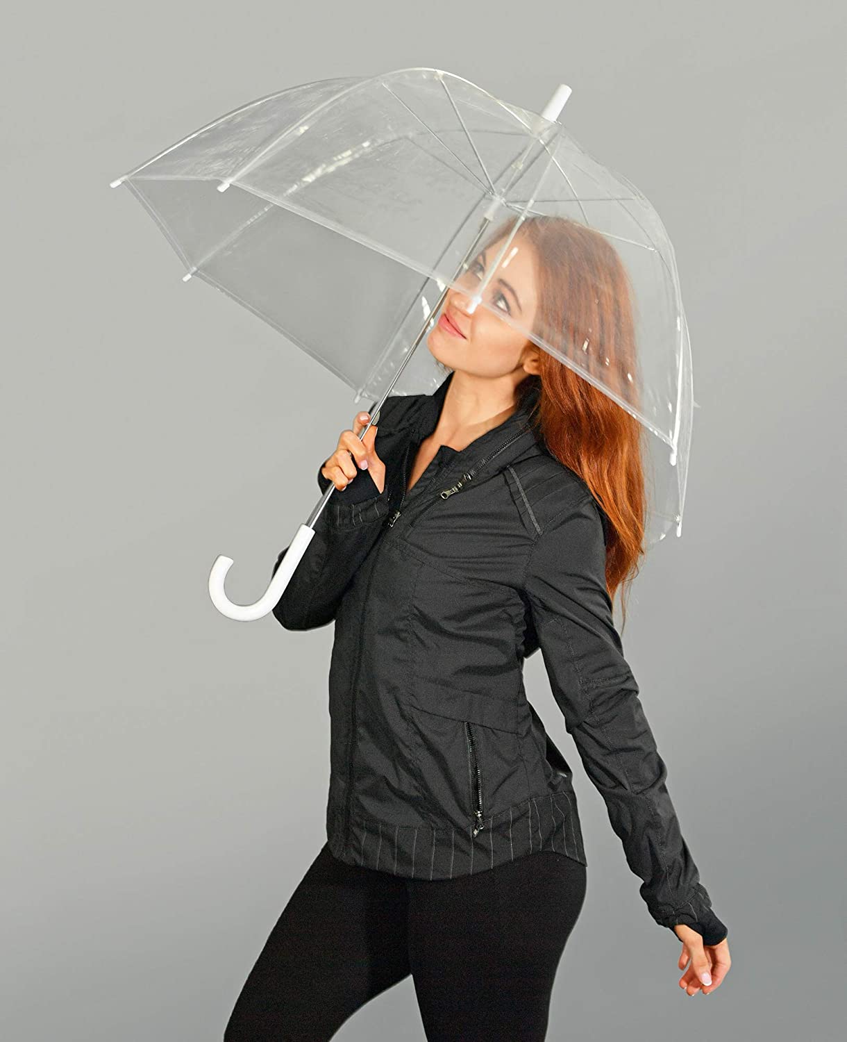 Custom Wedding Umbrellas Clear Bubble Umbrella. Set of 4 - Image 7
