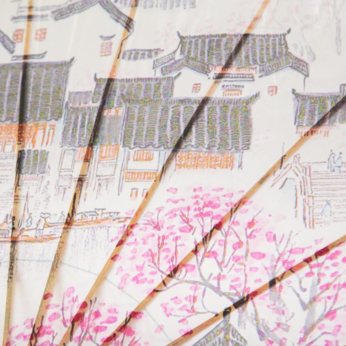 Logo parasol Umbrellas With Your Brand Rainproof Handmade Chinese Oiled Paper Umbrella Parasol 33 Village Scenery" - Image 3