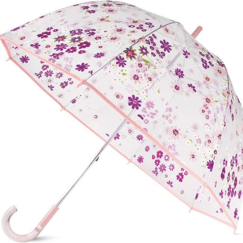 Custom Wedding Umbrellas Purple/Blush Floral Large Dome Umbrella Pacific Petals