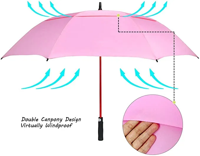 custom double canopy golf umbrella 60"