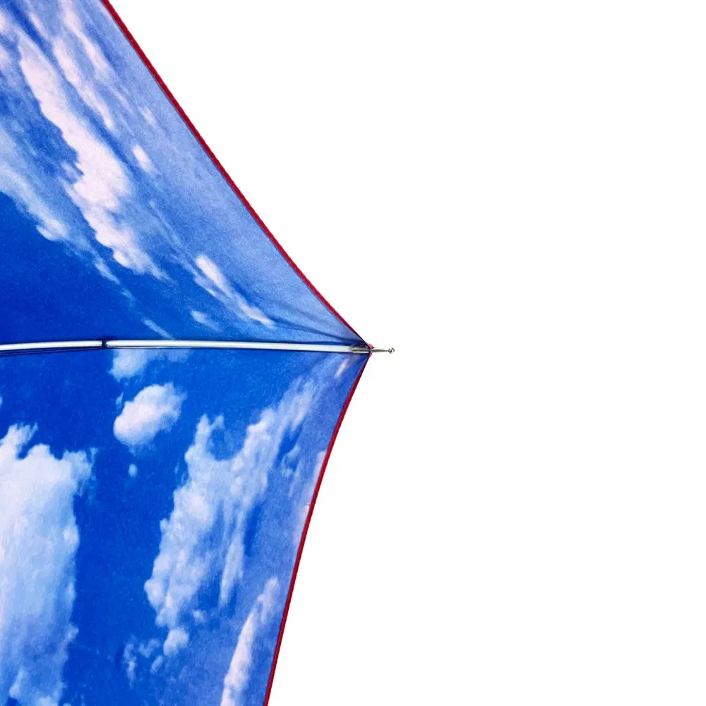 custom uv resistant sky blue aluminum handle umbrella