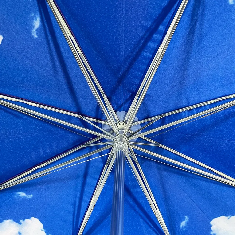 custom uv resistant sky blue aluminum handle umbrella